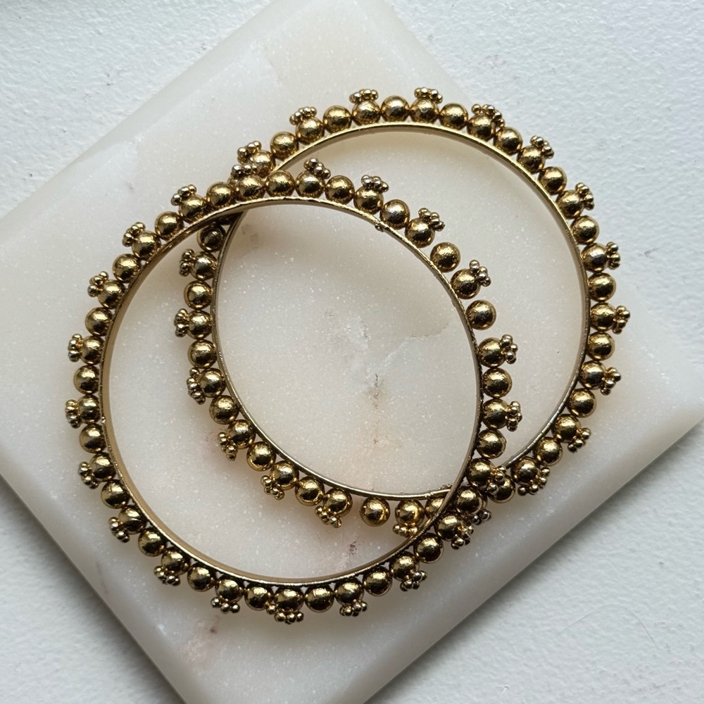 Gold tone Indian pacheli style bangles